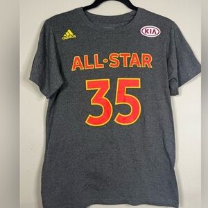 Adidas NBA 2017 All Star Stephen Curry T-Shirt Gray Mens Small Crew-neck
